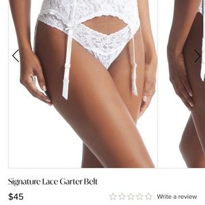 NWT, Never Worn Hanky Panky Signature Lace Garter Belt in White SZ: Medium